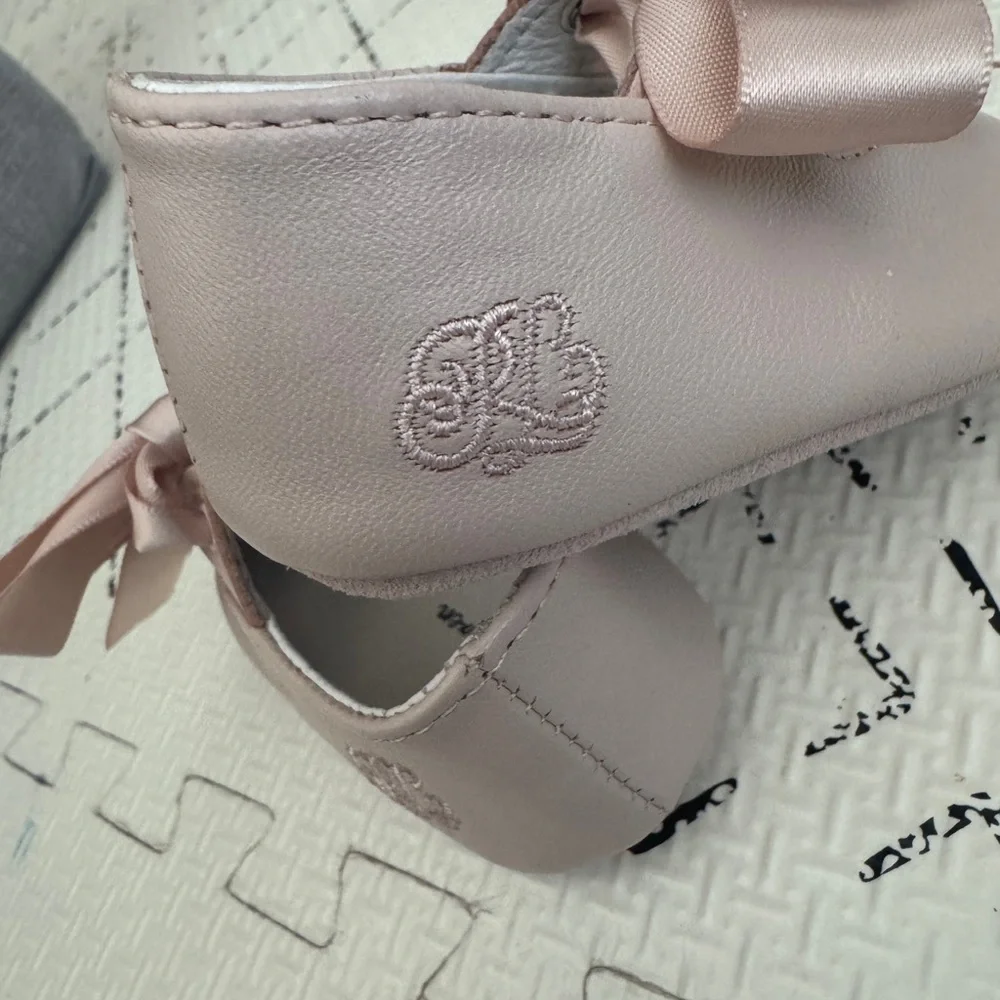 Ralph Lauren Briley Lambskin Slipper - Pink, Baby Girl, Size 1 - Picture 3 of 9